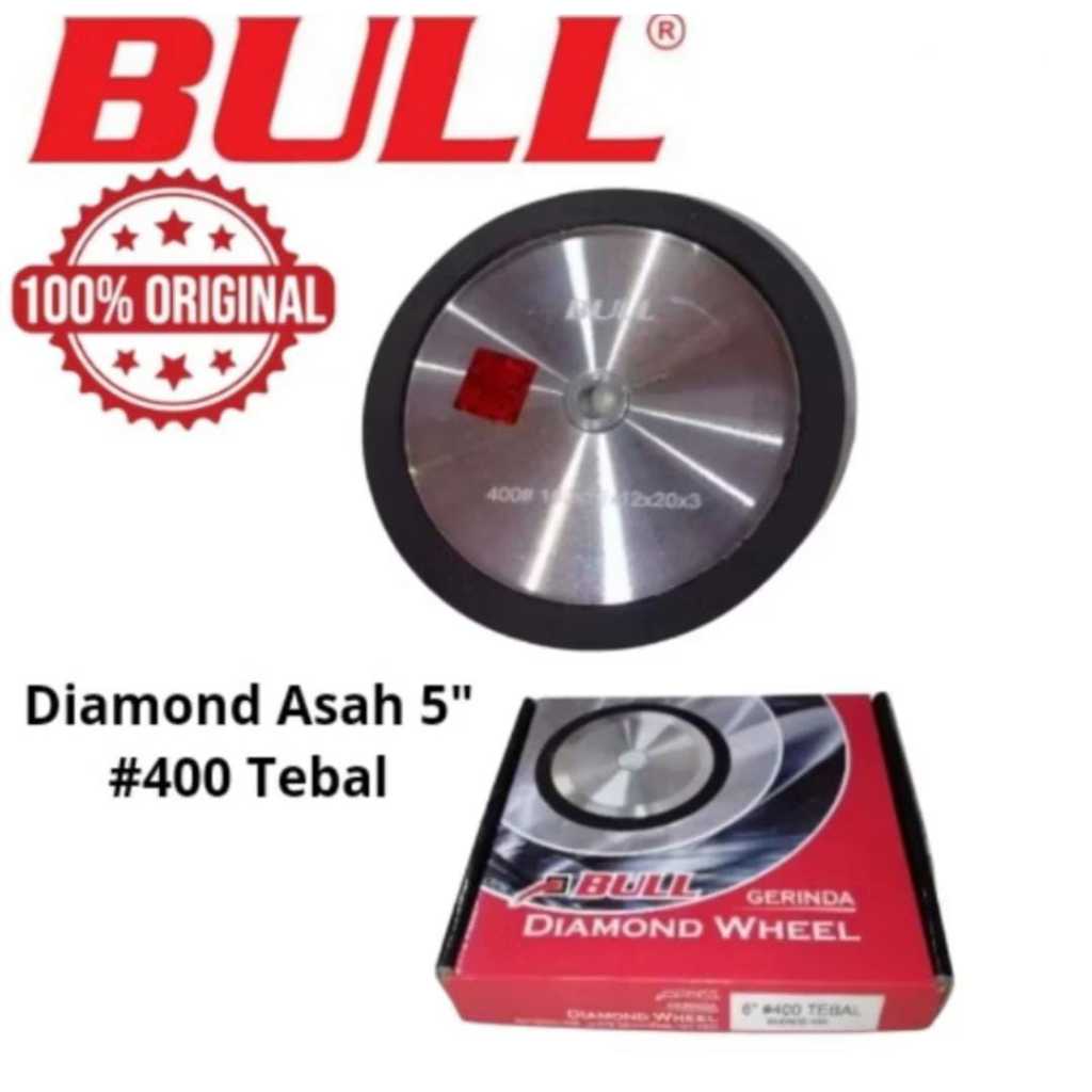Diamond Asah 5" Grit 400 Tebal BULL 100% ORIGINAL/Diamond Asah TCT 5" 400 Tebal BULL