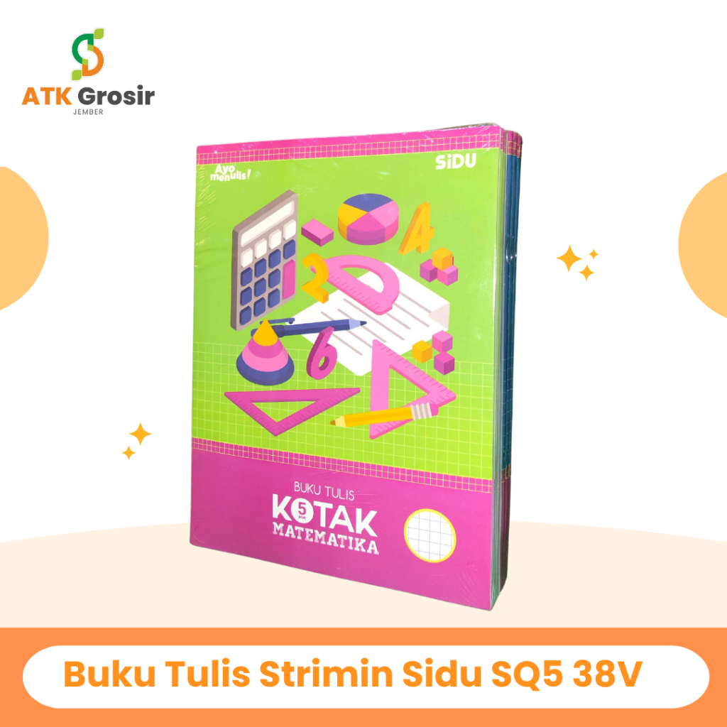 

Buku Tulis Sinar Dunia SIDU Kotak Kecil SQ5 38 Lembar (1 Pack Isi 10 Buku) (S:PAK)
