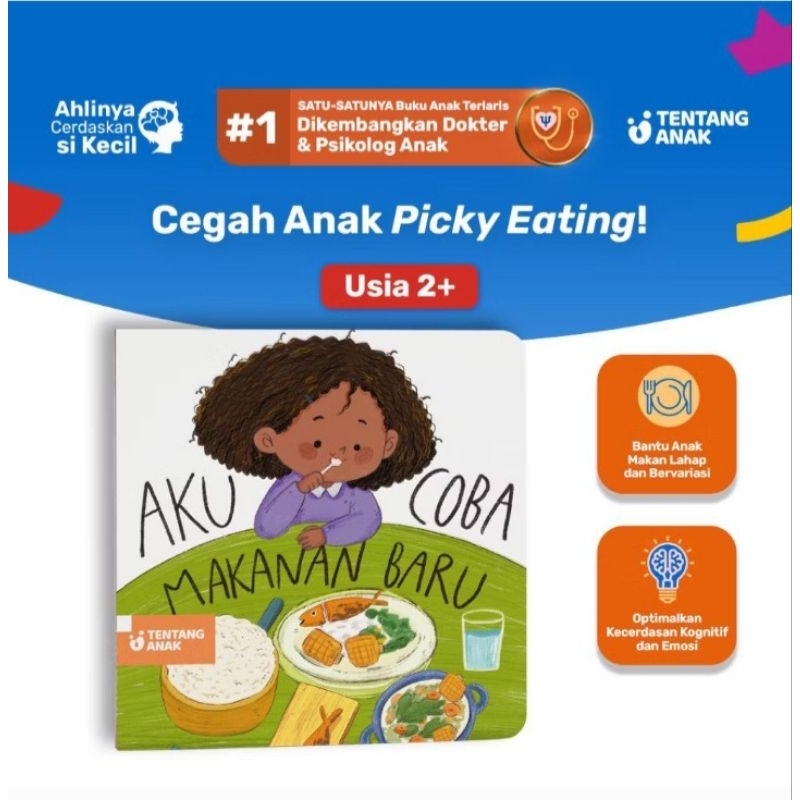 Tentang Anak - Boardbook Aku Coba MakananBaru I Buku Cerita Anak Bergambar