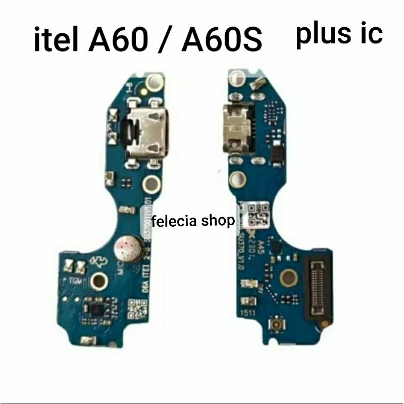 PAPAN CHARGER KONEKTOR PCB ITEL A60 / ITEL A60S CON CAS +MIC PAPAN CAS ITEL A60