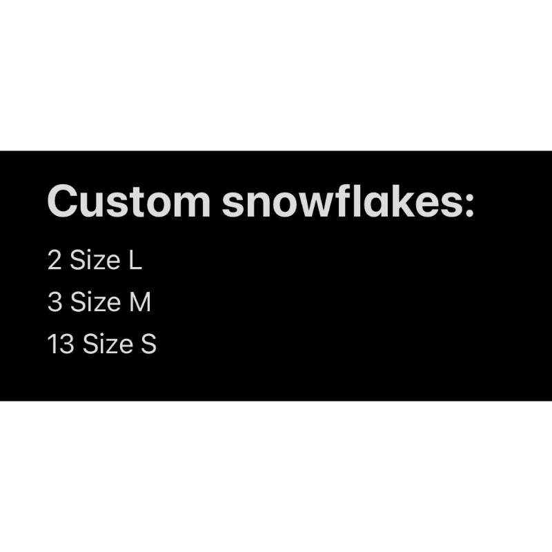 

Hiasan kue custom fondant snowflakes / bunga saljy