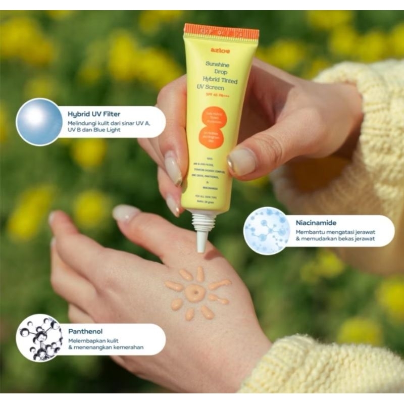 tinted sunscreen azloe tutup biru
