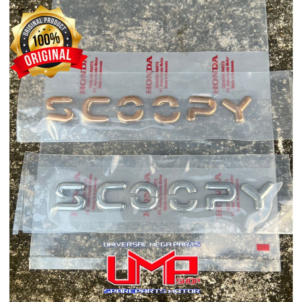 EMBLEM TIMBUL SCOOPY 2024-2025 ORIGINAL emblem honda scoopy timbul 2024 - 2025 original