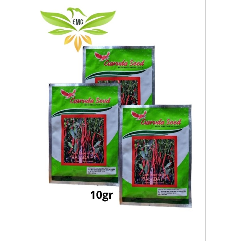 Balada F1 1Ogr Benih Cabe Keriting MerahGaruda Seed Cmk Tavi
