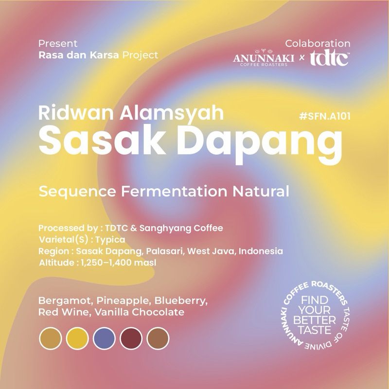 

RIDWAN ALAMSYAH. SASAK DAPANG #SFN.A101 (Filter Arabika Kopi) – The Dancing Toungue Club X Anunnaki Coffee Roasters