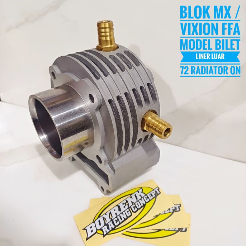 CYLINDER BLOCK VIXION JUPITER MX FFA MODEL BILLET  BORING / LINER LUAR 68 70 72 75 76 77 78-BOYRENK 