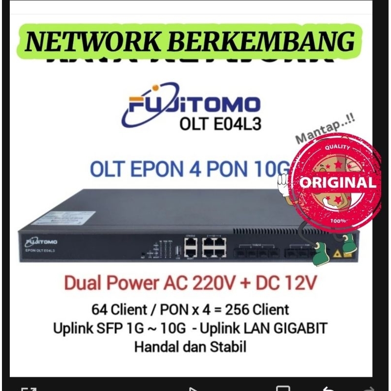 FUJITOMO OLT 4P 10G