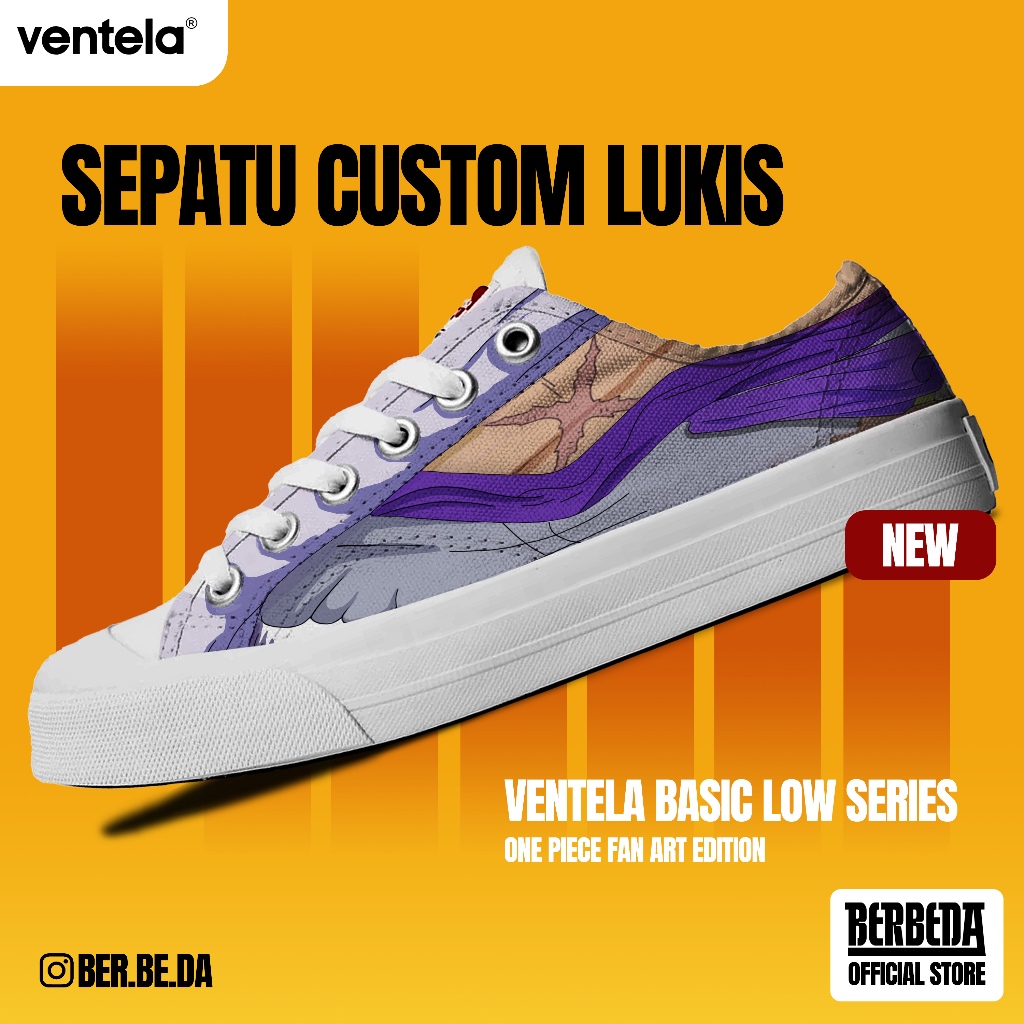 Sepatu Custom Ventela One Piece Luffy Gear 5