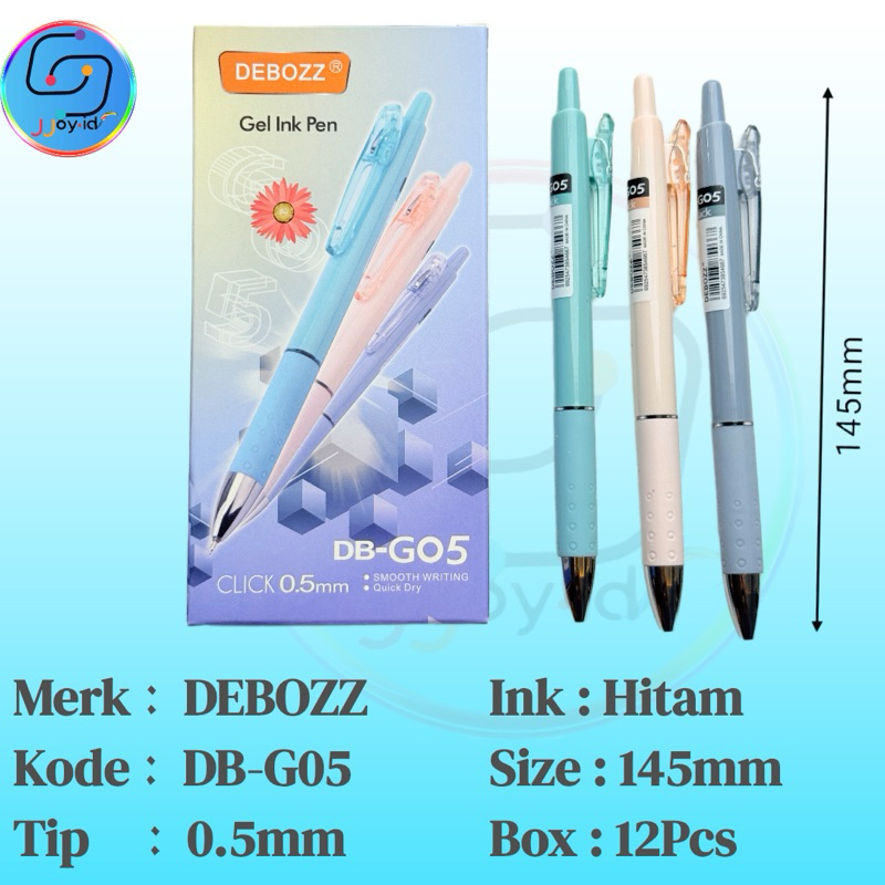 

Gel Pen DEBOZZ DG-G05 Black| Pen Hitam Aestheric
