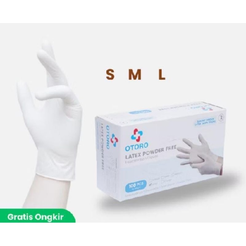 sarung tangan Otoro / Latex Otoro Gloves / sarung tangan latek karet /Handscoon medis / non medis /s