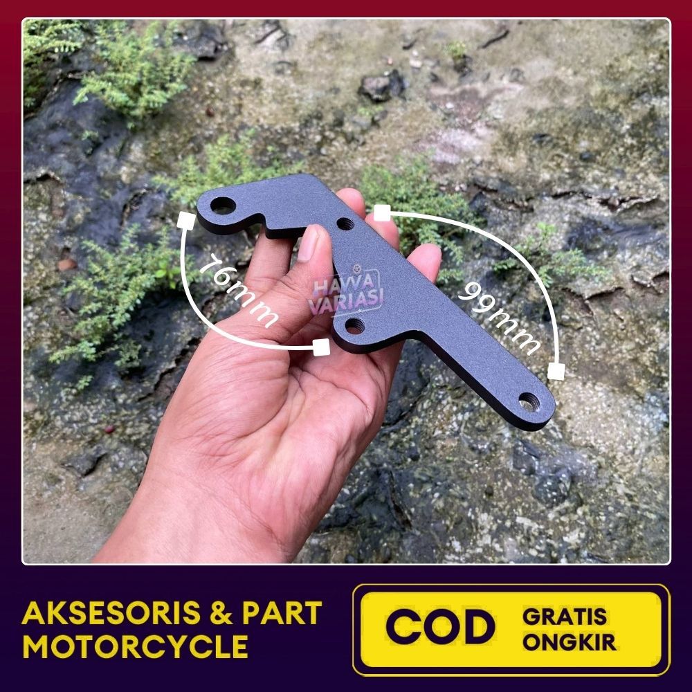 Breket Bracket Dudukan Pangkon Kaliper Piringan Disc Cakram Depan Kaliper Standar Nissin 1 Piston Va