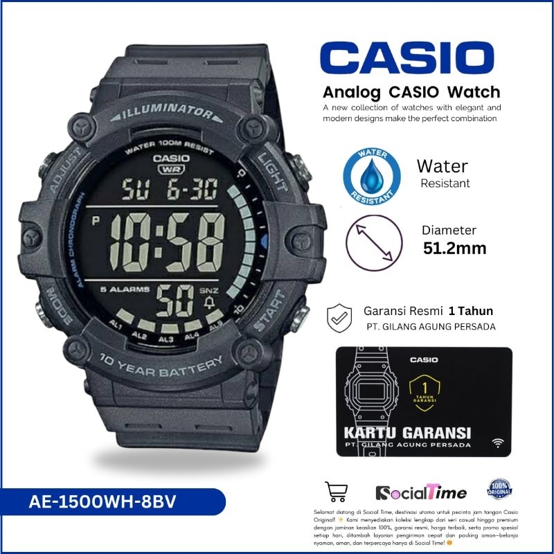 Jam Tangan Casio Pria AE-1500WH-8BV
