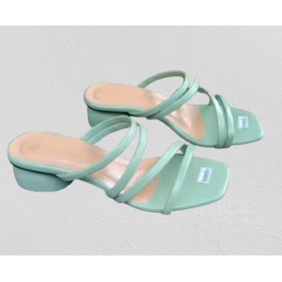 Sandal Wanita Selop Hak 3cm Sendal Cewek Pesta