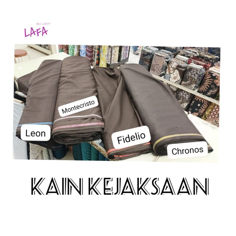 KAIN KEJAKSAAN | BAHAN KEJAKSAAN COKLAT TUA