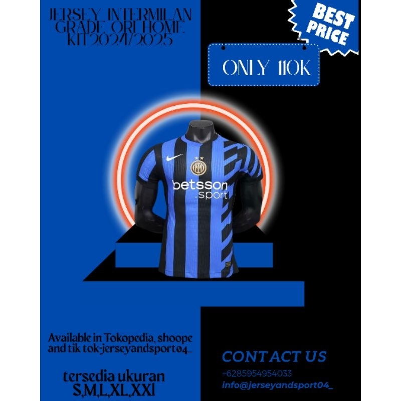 Jersey inter Milan home 2024/2025 grade ori