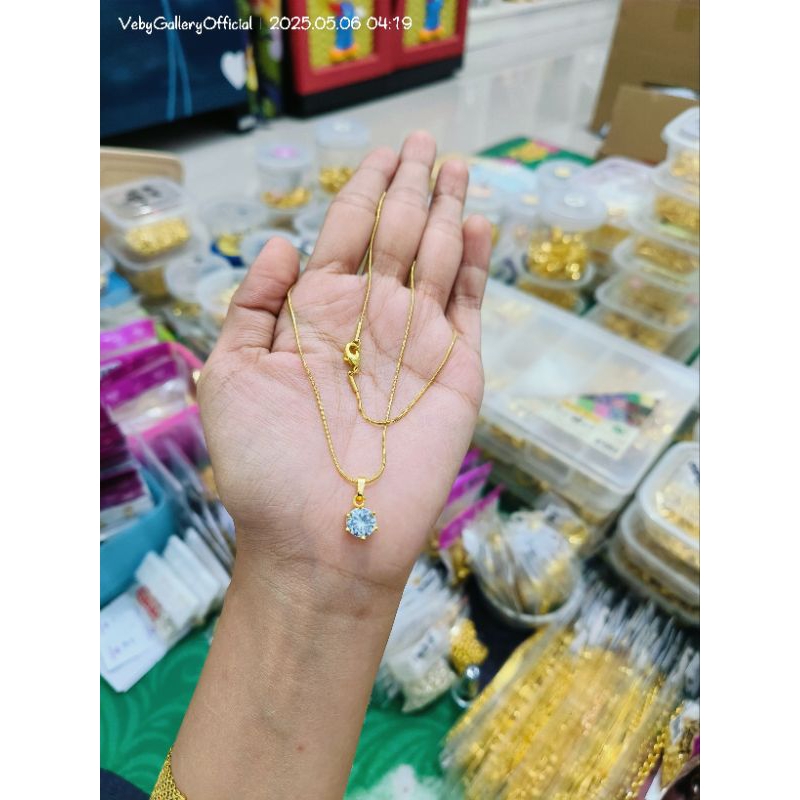 kalung titanium belut bulat kecil awet tahunan kait udang