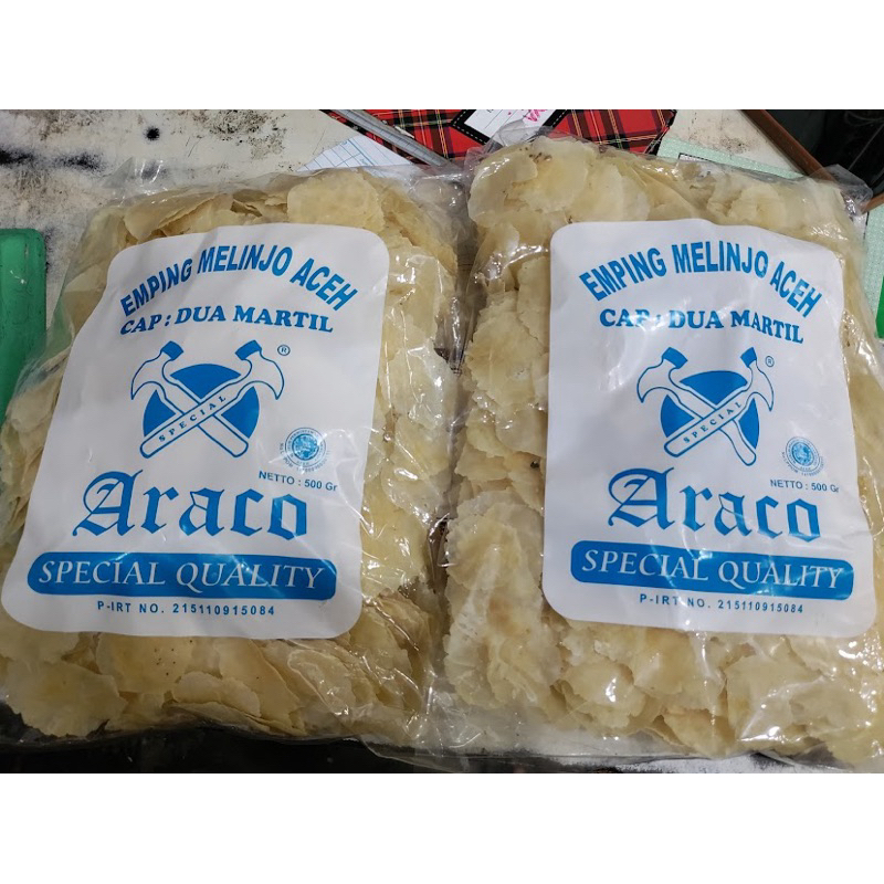 

Emping Aceh Grade A Kualitas Super 500 gr