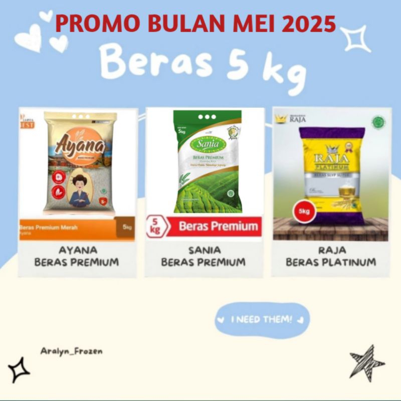 

BERAS SANIA AYANA MERAH GOLD NASI PULEN ENAK MURAH BERAS JEPANG SUSHI HOKBEN JAPFA WILLMAR 5KG