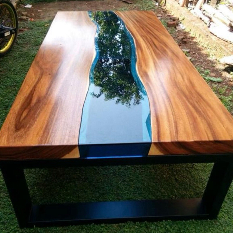 MEJA TREMBESI RESIN / MEJA TAMU RESIN / COFFEE TABLE RESIN / MEJA RESIN / HARGA MEJA RESIN / MEJA RE