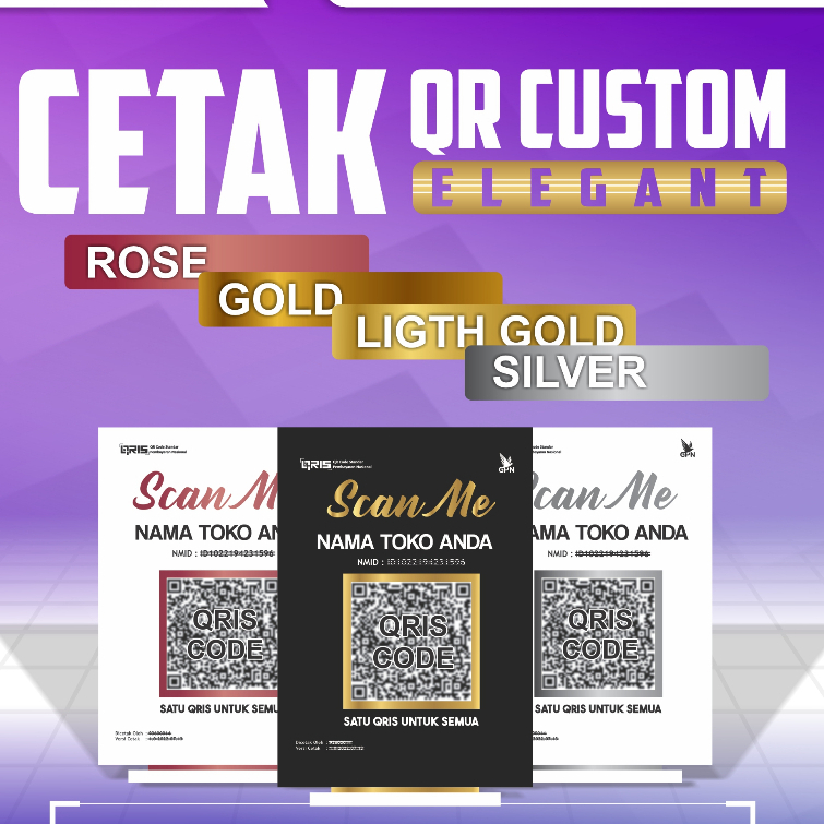 

Akrilik Standing QRIS Custom Gold, Silver, Rose