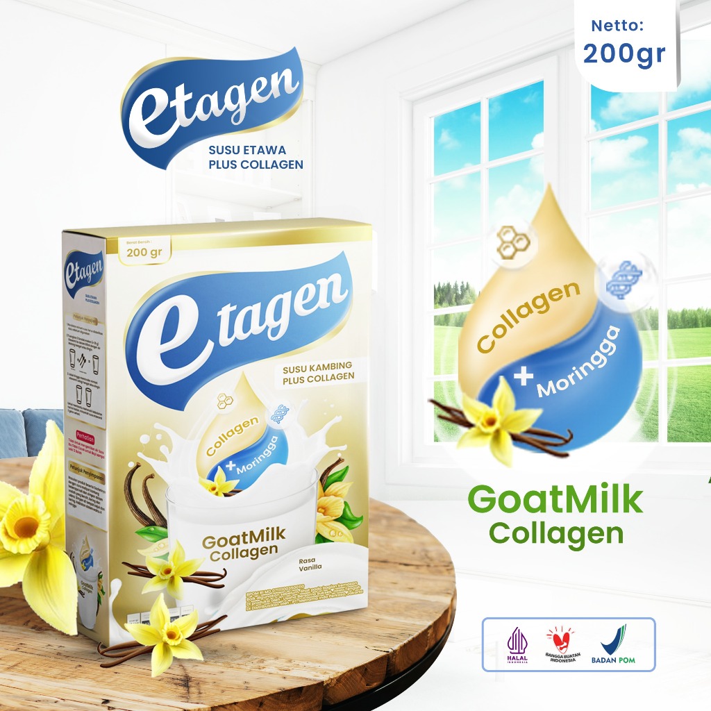 

ETAGEN SUSU COLLAGEN | Susu Kambing Etawa + Kolagen Merawat Kulit 200gr