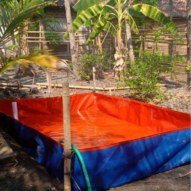 Terpal kolam ikan.ukuran 3x4x0,6cm.bahan a12