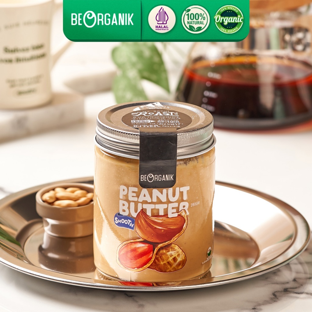 

Beorganik Peanut Butter / Selai Kacang 280gr (Unsweetened, Gluten Free, Vegan)