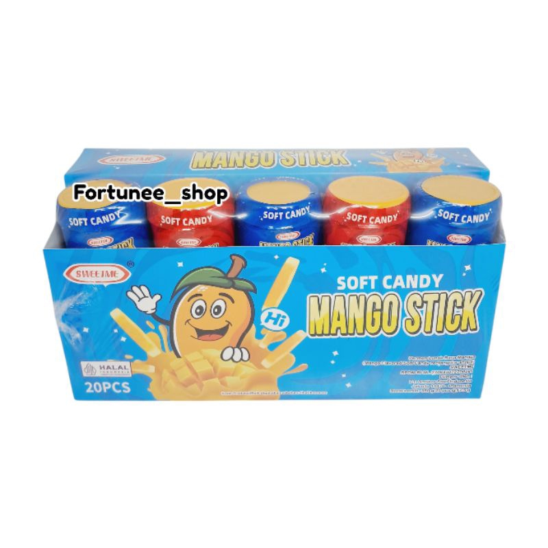 

Sweet Me Mango Stick isi 20 / Permen Lunak Gummy Stik Rasa Mangga