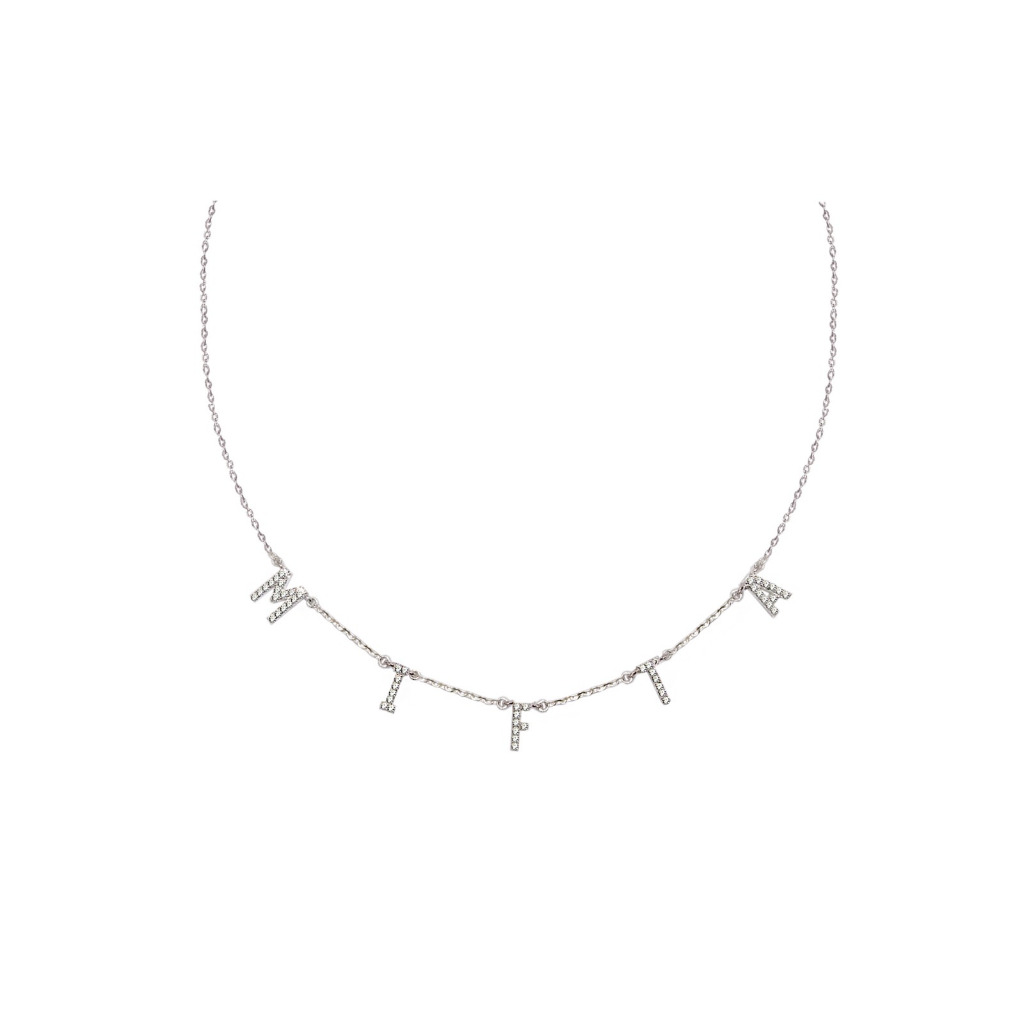 FINTONIA - LETRA NECKLACE/ Kalung Huruf Silver 925