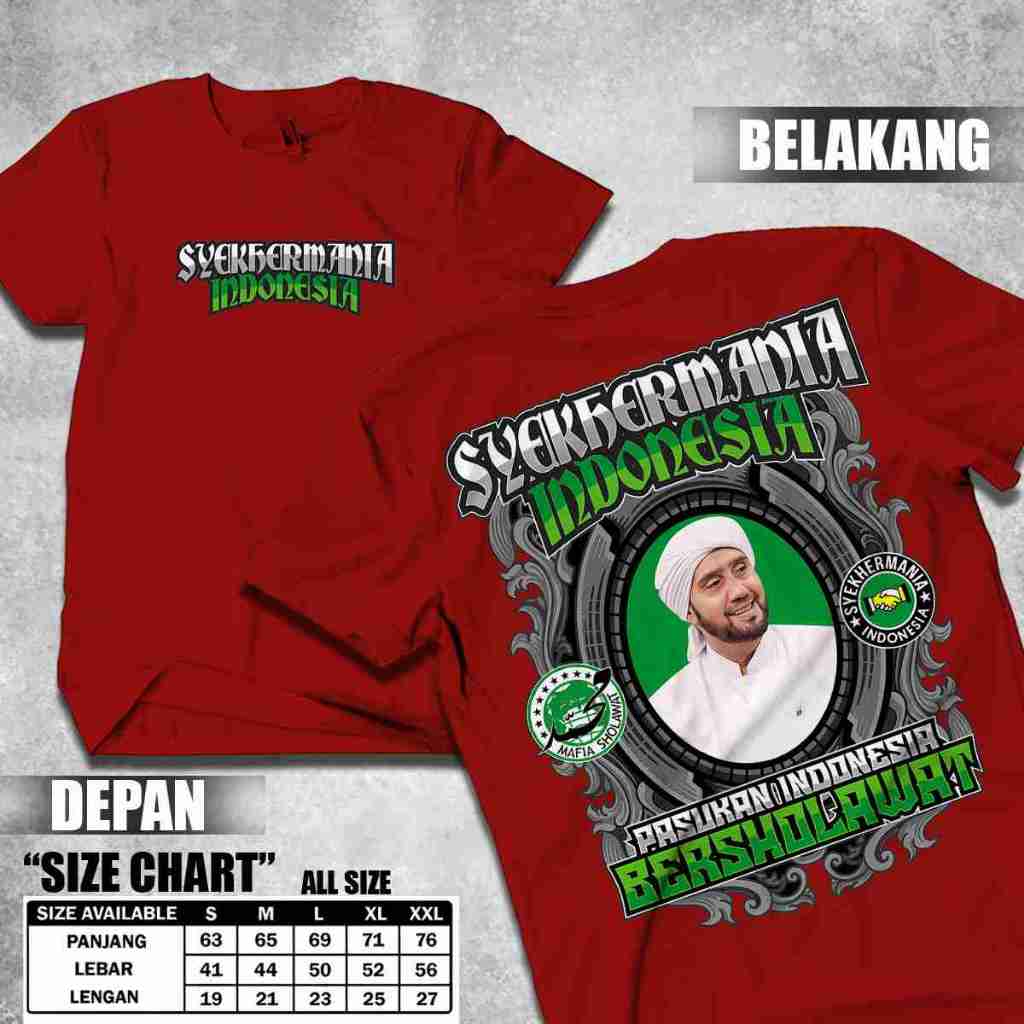 Kaos Distro SYEKHERMANIABERSHOLAWAT S-M-L-XL-XXL Baju Cowok Cewek Pakaian Laki Laki Perempuan Dewasa