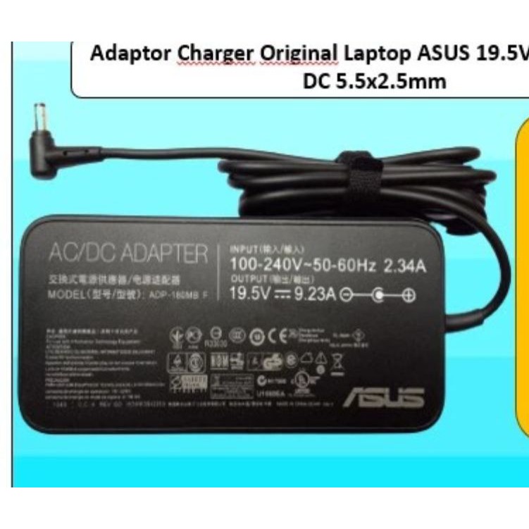 Adaptor Charger Laptop Asus ADP-180MB FA180PM111 19.5V 9.23A 9,23a 19,5 v