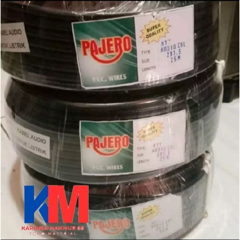 Kabel Listrik Pajero 2X1.5 1 meter isi 2 serabut