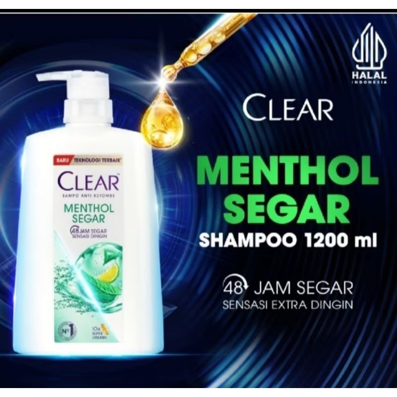 shampoo clear menthol 1200ml