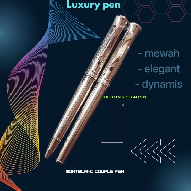 

sepasang pulpen couple mewah monteblanco lengkap dgn box cocok untuk kado souvenir promosi