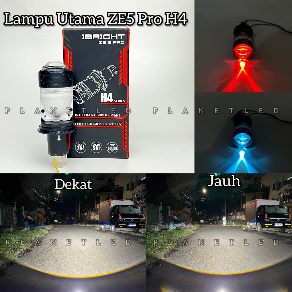 Lampu Utama IBRIGHT ZE5 PRO H4 Projector Laser