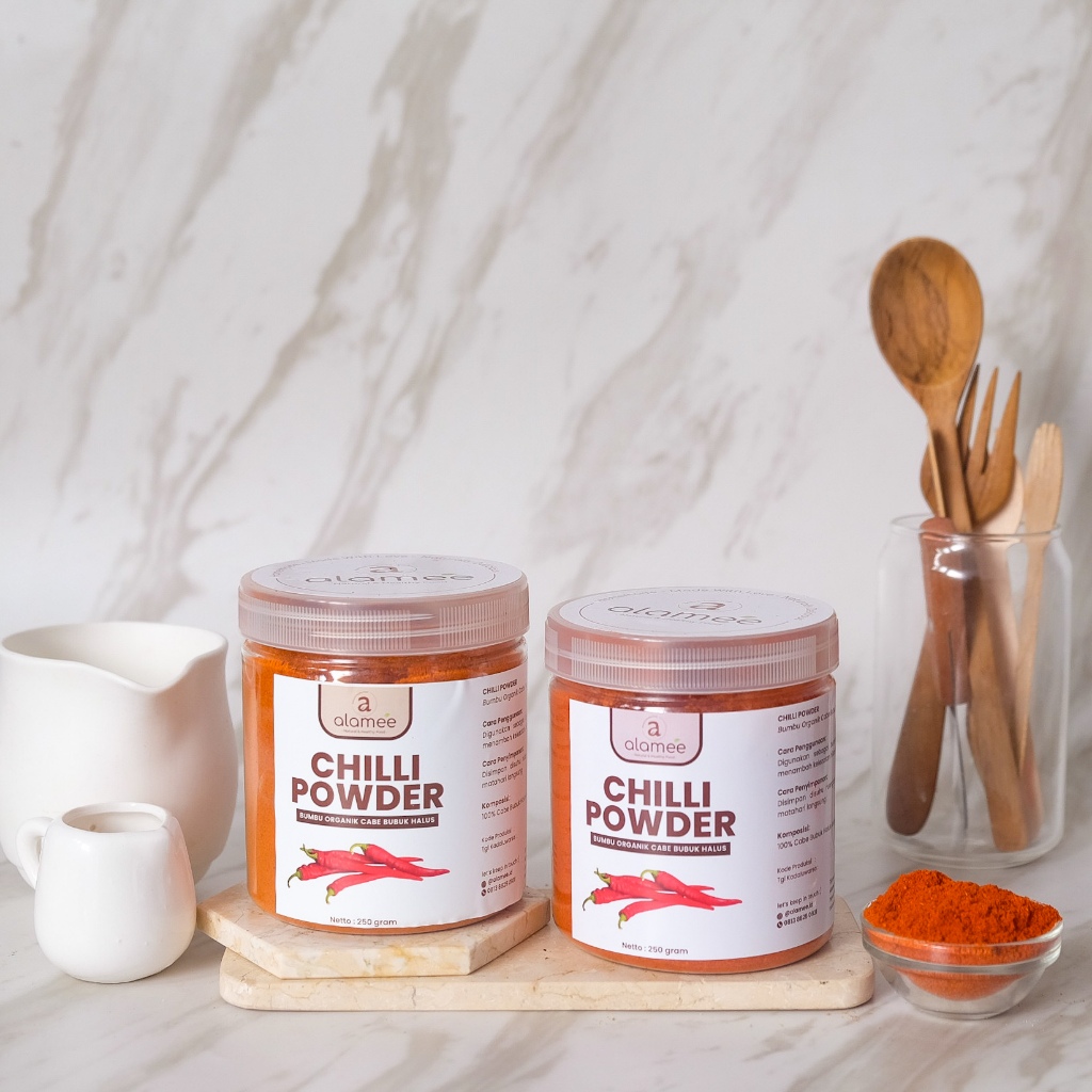

ALAMEE Bubuk Cabe Halus Chilli Powder Chili Cabai Rempah Murni Asli Bumbu Dapur Organik 250gr
