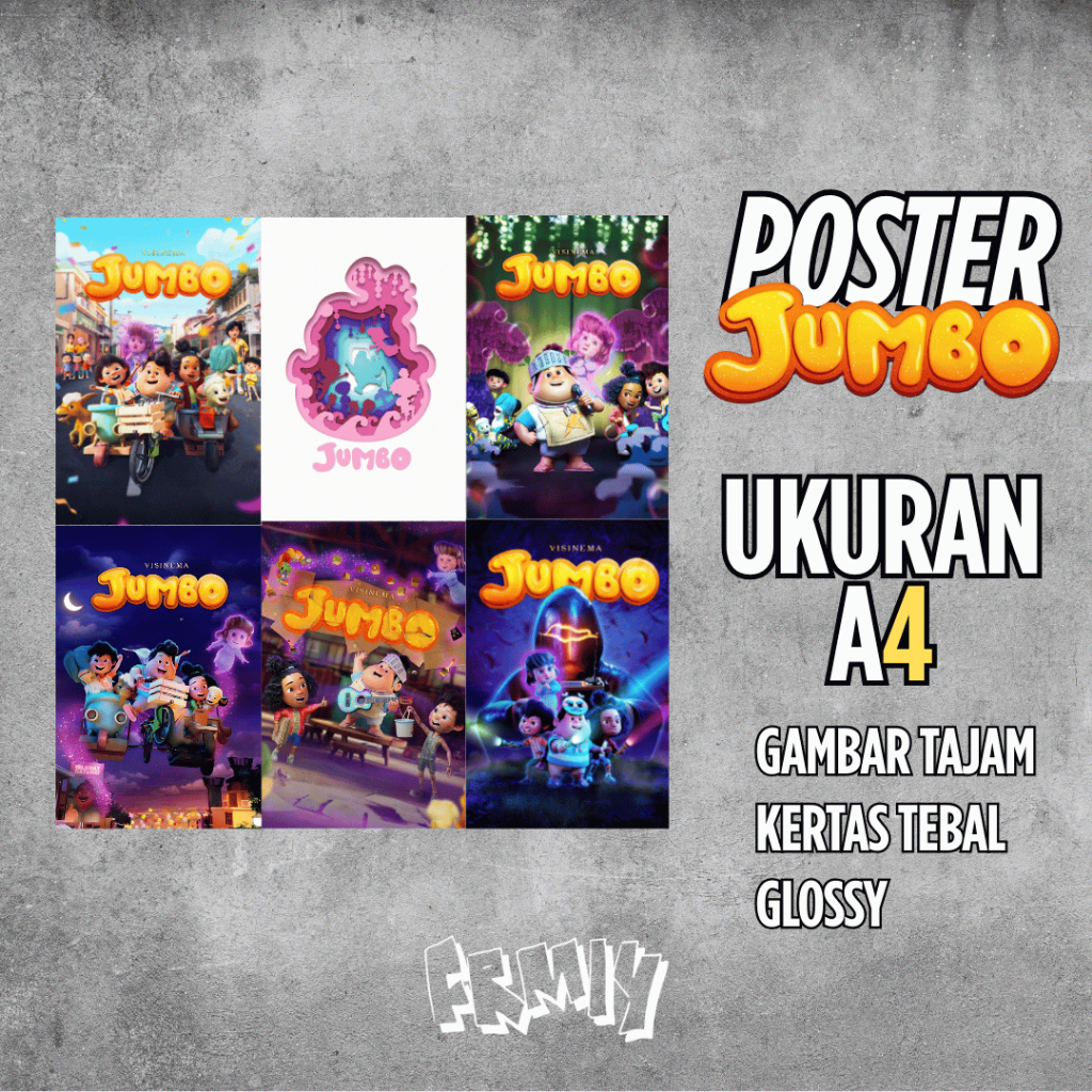 Poster Jumbo | Poster Film | Gambar Jumbo | Animasi Jumbo | Poster Jumbo A4