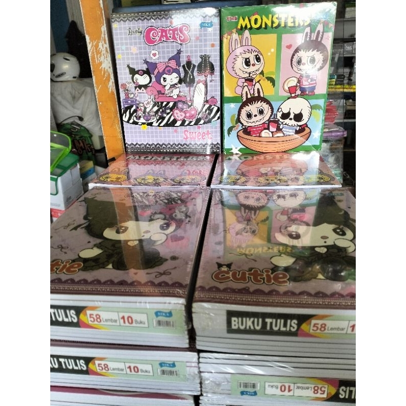

Buku tulis kuromi dan labubu isi 58