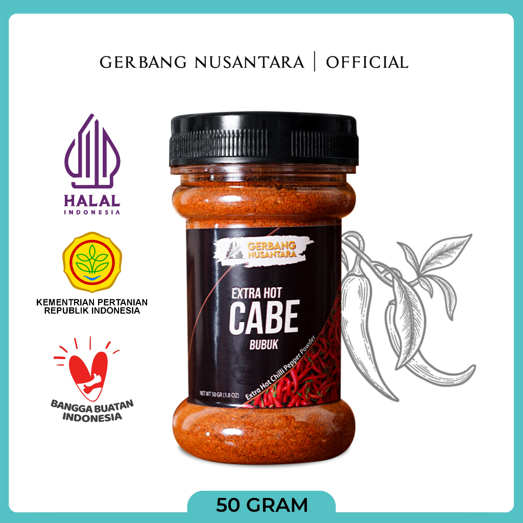 

Gerbang Nusantara - Cabe Pedas Bubuk Bumbu Masak Dapur Rempah 50gr