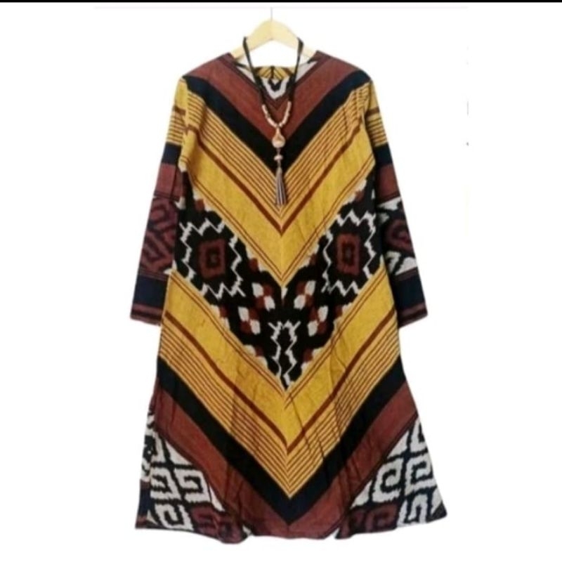 BAJU DRESS TENUN WANITA LENGAN PANJANG,FASHION BAJU KERJA,COUPLE KEMEJA,TUNIK TENUN