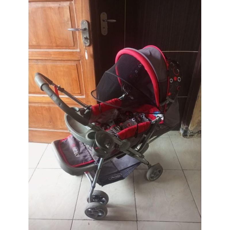 Stroller Bayi Pliko Monaco Merah / Stroller Pliko (PRELOVED)