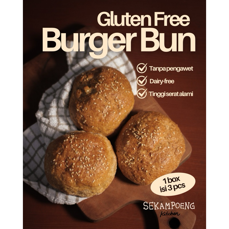 

Gluten Free Burger Bun / Roti Burger bebas Gluten Sekampoeng Kitchen