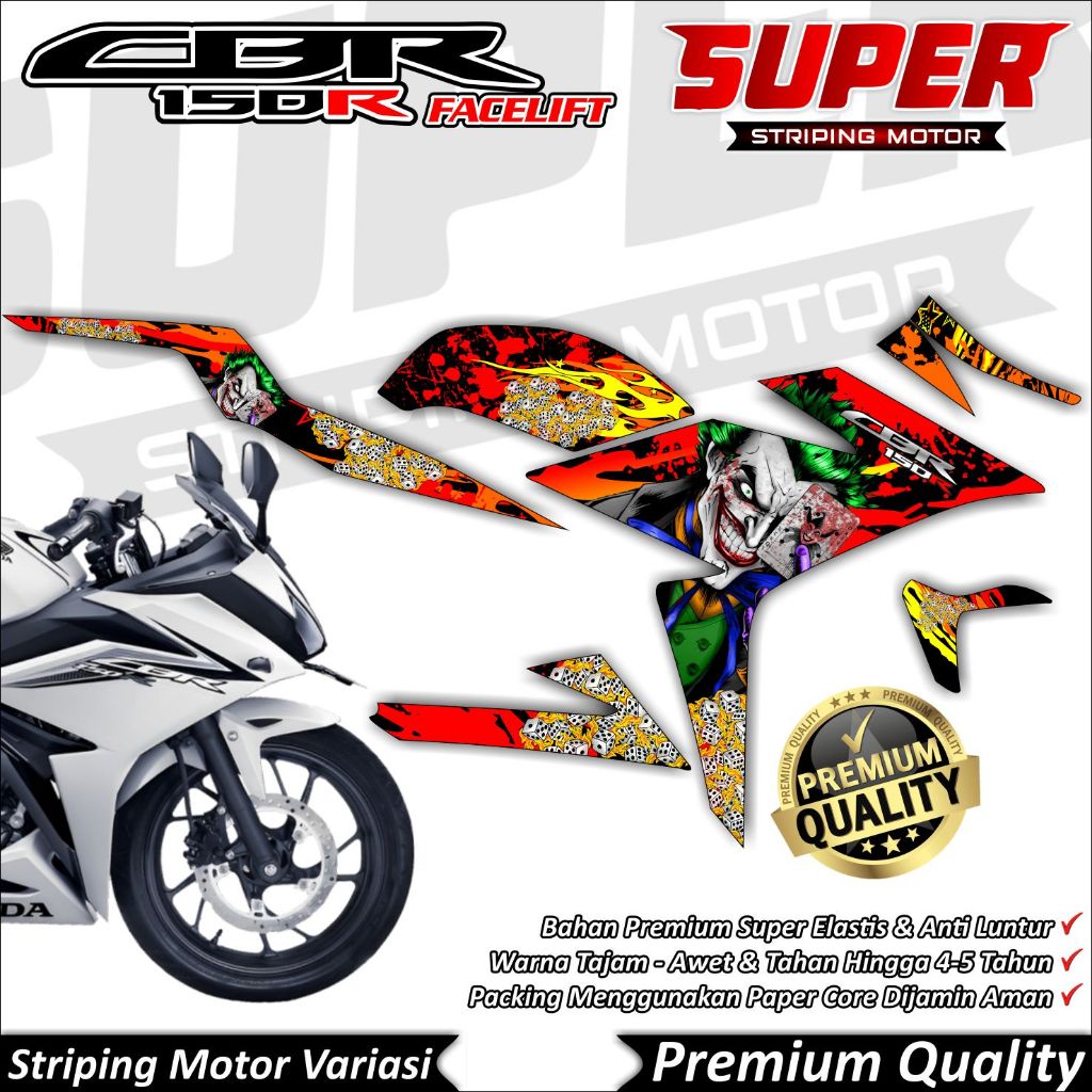 Stiker CBR 150r Facelift Anti Luntur keren Striping CBR 150r Facelift Striping Honda CBR 150r Faceli