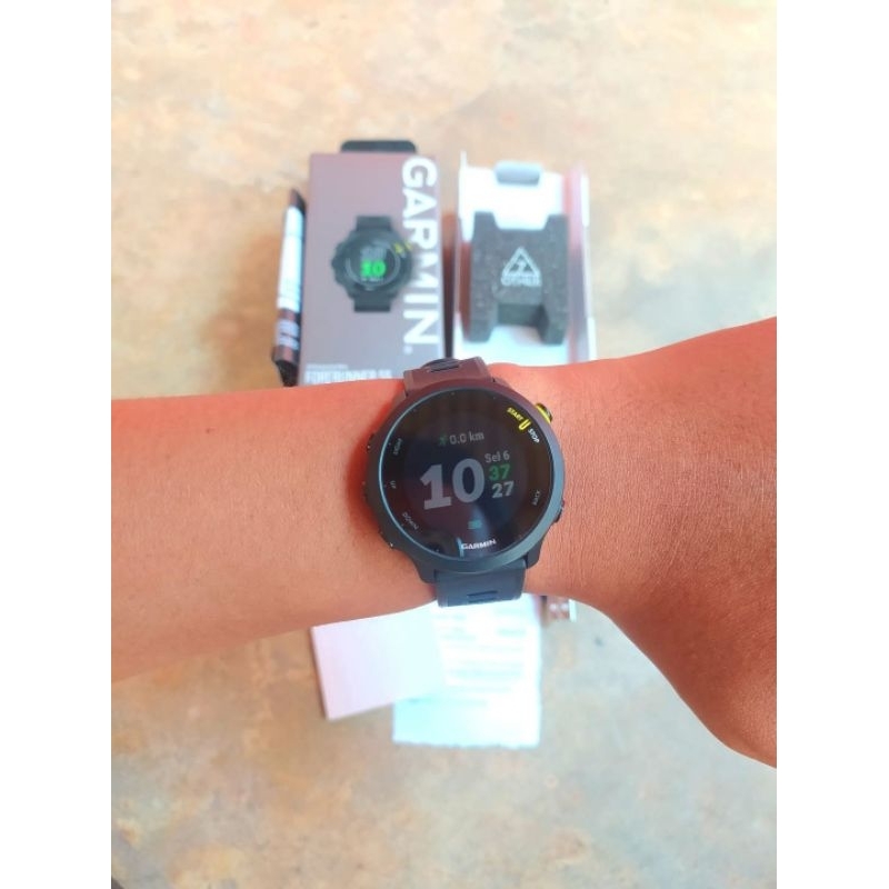 Jam Tangan Garmin Forerunner 55 Bekas Lengkap Mulus