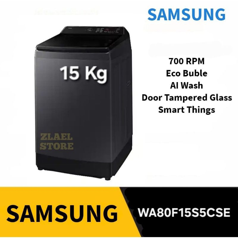 SAMSUNG WA80F15S5CSE mesin cuci 1 Tabung 15 Kg Samsung WA80F15S5 mesin cuci 15kg 1 tabung Garansi Re
