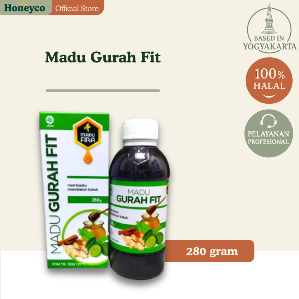 Madu Gurah Fit Asli Original - Atasi Flu Batuk Kering Berdahak  - Madu Gurah Fit