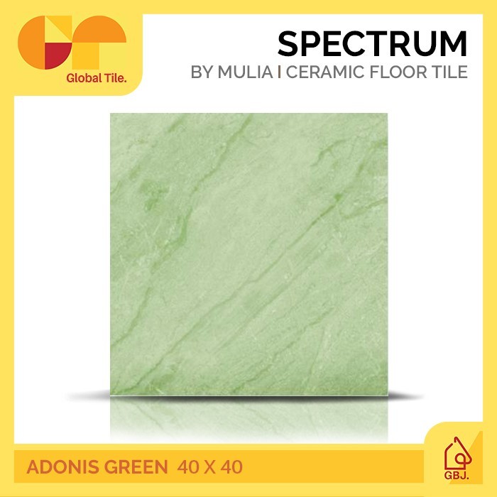 KERAMIK MULIA SPECTRUM 40 X 40 ADONIS GREEN / KERAMIK LANTAI MURAH GLOSSY
