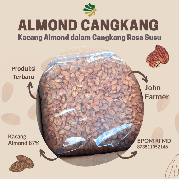 

Almond Cangkang Rasa Susu – Kacang Almond Original 87% Produksi Terbaru | John Farmer