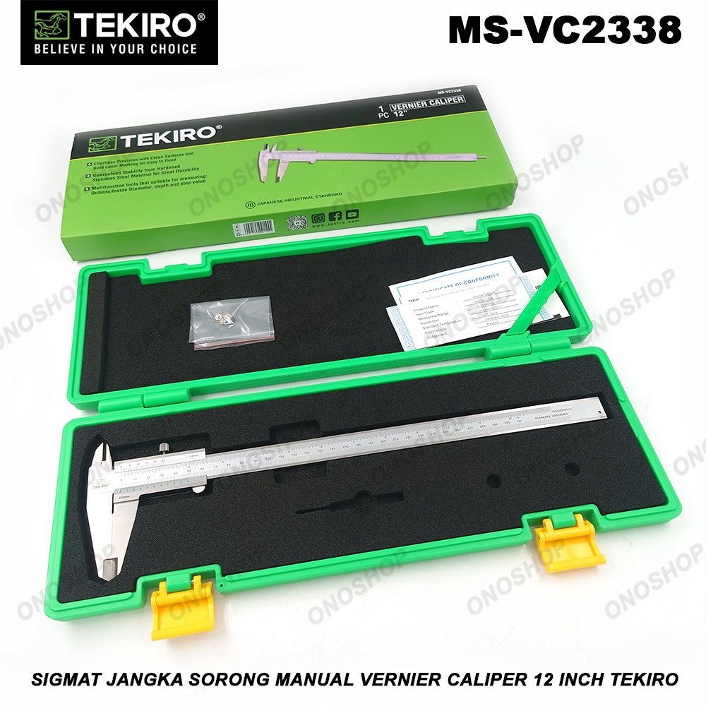Sigmat Jangka Sorong Manual Vernier Caliper 12 Inch Tekiro