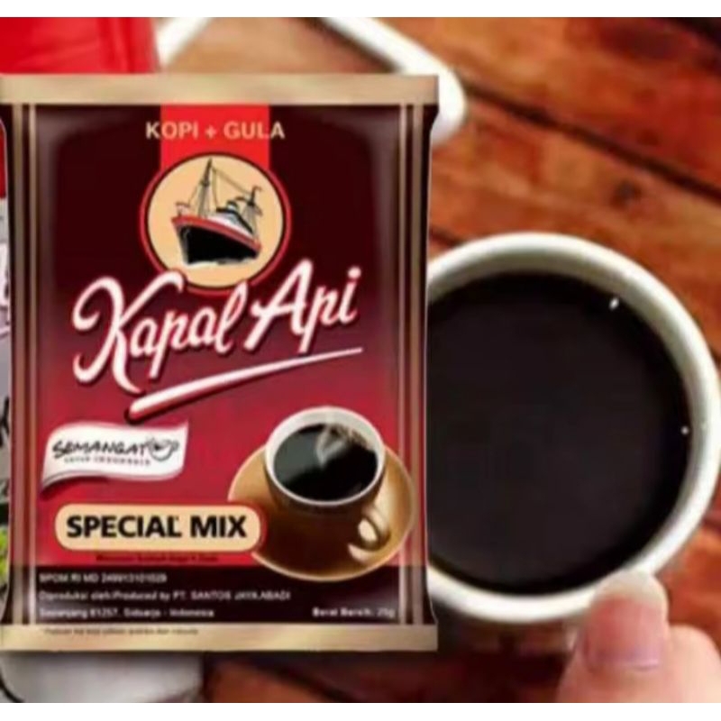 

Kapal Api Special Mix Kopi + Gula 23g